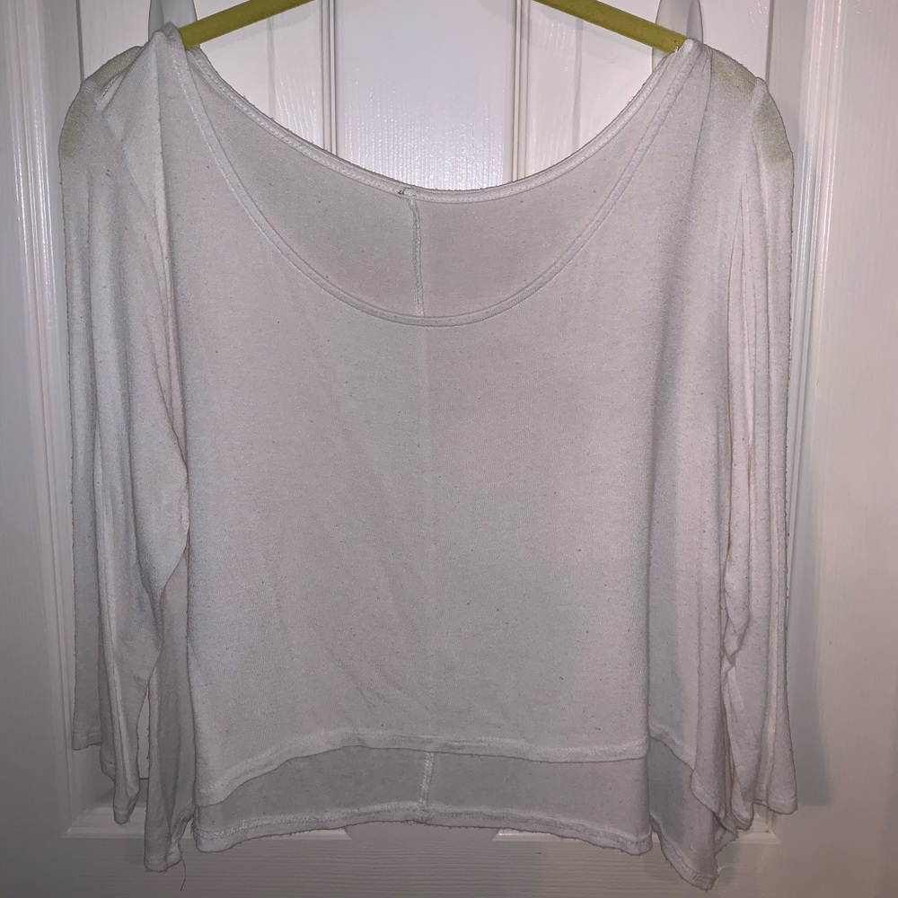 White cropped top
